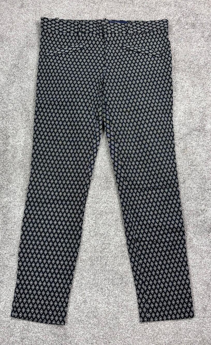 Gap Skinny Ankle bi-stretch Pants 6 Regular Black Diamond Pattern